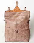 Never Mind Nmbg109A Backpack Vintage Handmade Genuine Cowhide Leather Women Bag Western Handbag Purse