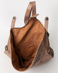 Never Mind Nmbg109A Backpack Vintage Handmade Genuine Cowhide Leather Women Bag Western Handbag Purse