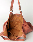 Never Mind Nmbg108D Tote Vintage Handmade Genuine Cowhide Leather Women Bag Western Handbag Purse
