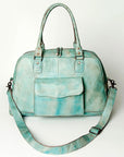 Never Mind Nmbg126B Tote Vintage Handmade Genuine Cowhide Leather Women Bag Western Handbag Purse