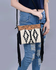 American Darling Cross Body Hand Tooled Saddle Blanket Genuine Leather Women Bag Western Handbag Purse