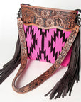 American Darling Signature Crossbody Hand Tooled Saddle Blanket Genuine Leather Women Bag Western Handbag Purse