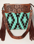 American Darling Signature Crossbody Hand Tooled Saddle Blanket Genuine Leather Women Bag Western Handbag Purse