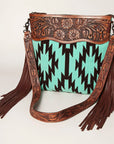 American Darling Signature Crossbody Hand Tooled Saddle Blanket Genuine Leather Women Bag Western Handbag Purse