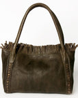 Never Mind Nmbgm110B Tote Vintage Handmade Genuine Cowhide Leather Women Bag Western Handbag Purse