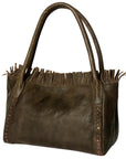 Never Mind Nmbgm110B Tote Vintage Handmade Genuine Cowhide Leather Women Bag Western Handbag Purse