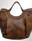 Never Mind Nmbgm101C Tote Vintage Handmade Genuine Cowhide Leather Women Bag Western Handbag Purse
