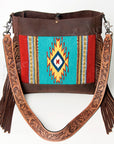 American Darling Large Crossbody Saddle Blanket Genuine Leather Western Women Bag Handbag Purse | Western Crossbody Bag | Travel Crossbody Bags | College Crossbody Bag | Casual Crossbody Bag