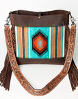 American Darling Large Crossbody Saddle Blanket Genuine Leather Western Women Bag Handbag Purse | Western Crossbody Bag | Travel Crossbody Bags | College Crossbody Bag | Casual Crossbody Bag