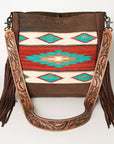 American Darling Large Crossbody Saddle Blanket Genuine Leather Western Women Bag Handbag Purse | Western Crossbody Bag | Travel Crossbody Bags | College Crossbody Bag | Casual Crossbody Bag