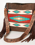 American Darling Large Crossbody Saddle Blanket Genuine Leather Western Women Bag Handbag Purse | Western Crossbody Bag | Travel Crossbody Bags | College Crossbody Bag | Casual Crossbody Bag