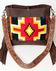 American Darling Large Crossbody Saddle Blanket Genuine Leather Western Women Bag Handbag Purse | Western Crossbody Bag | Travel Crossbody Bags | College Crossbody Bag | Casual Crossbody Bag