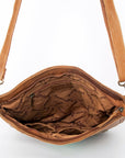 American Darling Large Crossbody Hand Tooled Genuine Leather women bag western handbag purse