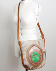 American Darling Large Crossbody Hand Tooled Genuine Leather women bag western handbag purse