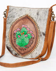 American Darling Large Crossbody Hand Tooled Genuine Leather women bag western handbag purse
