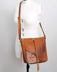 American Darling Cross Body Hand Tooled Genuine Leather women bag western handbag purse
