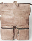 Never Mind Nmbg134B Backpack Vintage Handmade Genuine Cowhide Leather Women Bag Western Handbag Purse