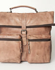 Never Mind Nmbg134D Backpack Vintage Handmade Genuine Cowhide Leather Women Bag Western Handbag Purse
