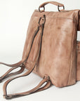 Never Mind Nmbg134D Backpack Vintage Handmade Genuine Cowhide Leather Women Bag Western Handbag Purse