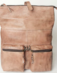 Never Mind Nmbg134D Backpack Vintage Handmade Genuine Cowhide Leather Women Bag Western Handbag Purse