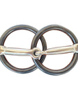 HILASON Western Horse Weighted O Ring Snaffle Bit SS and Black Sweet Iron