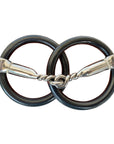 HILASON Western Horse Weighted O Ring Snaffle Bit SS and Black Sweet Iron