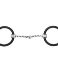 HILASON Western Horse Weighted O Ring Snaffle Bit SS and Black Sweet Iron