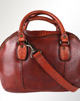 Spaghetti Western Swc124Bcg Tote Vintage Handmade Drum Dyed Genuine European Cowhide Leather Women Bag Western Handbag Purse