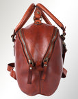 Spaghetti Western Swc124Bcg Tote Vintage Handmade Drum Dyed Genuine European Cowhide Leather Women Bag Western Handbag Purse
