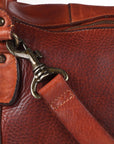 Spaghetti Western Swc124Bcg Tote Vintage Handmade Drum Dyed Genuine European Cowhide Leather Women Bag Western Handbag Purse