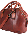 Spaghetti Western Swc124Bcg Tote Vintage Handmade Drum Dyed Genuine European Cowhide Leather Women Bag Western Handbag Purse