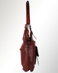 Spaghetti Western Swc125Cg Tote Vintage Handmade Drum Dyed Genuine European Cowhide Leather Women Bag Western Handbag Purse