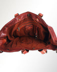 Spaghetti Western Swc126Cg Tote Vintage Handmade Drum Dyed Genuine European Cowhide Leather Women Bag Western Handbag Purse