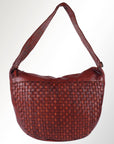 Spaghetti Western Swc129Cg Hobo Vintage Handmade Drum Dyed Genuine European Cowhide Leather Women Bag Western Handbag Purse