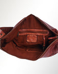Spaghetti Western Swc129Cg Hobo Vintage Handmade Drum Dyed Genuine European Cowhide Leather Women Bag Western Handbag Purse