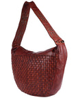 Spaghetti Western Swc129Cg Hobo Vintage Handmade Drum Dyed Genuine European Cowhide Leather Women Bag Western Handbag Purse
