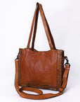Spaghetti Western Swc133Tan Tote Vintage Handmade Drum Dyed Genuine European Cowhide Leather Women Bag Western Handbag Purse