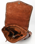 Spaghetti Western Swc139Cg Tote Vintage Handmade Drum Dyed Genuine European Cowhide Leather Women Bag Western Handbag Purse