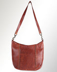 Spaghetti Western Swc140Cg Hobo Vintage Handmade Drum Dyed Genuine European Cowhide Leather Women Bag Western Handbag Purse