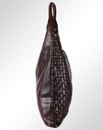 Spaghetti Western Swc141Brn Hobo Vintage Handmade Drum Dyed Genuine European Cowhide Leather Women Bag Western Handbag Purse