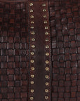 Spaghetti Western Swc141Brn Hobo Vintage Handmade Drum Dyed Genuine European Cowhide Leather Women Bag Western Handbag Purse