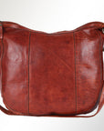 Spaghetti Western Swc143Cg Hobo Vintage Handmade Drum Dyed Genuine European Cowhide Leather Women Bag Western Handbag Purse