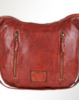 Spaghetti Western Swc143Cg Hobo Vintage Handmade Drum Dyed Genuine European Cowhide Leather Women Bag Western Handbag Purse