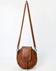 Spaghetti Western Swc152Cg Canteen Vintage Handmade Drum Dyed Genuine European Cowhide Leather Women Bag Western Handbag Purse