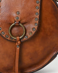 Spaghetti Western Swc152Cg Canteen Vintage Handmade Drum Dyed Genuine European Cowhide Leather Women Bag Western Handbag Purse