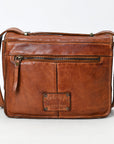 Spaghetti Western Swc163Cg Envelope Vintage Handmade Drum Dyed Genuine European Cowhide Leather Women Bag Western Handbag Purse