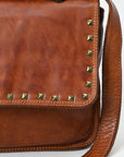 Spaghetti Western Swc163Cg Envelope Vintage Handmade Drum Dyed Genuine European Cowhide Leather Women Bag Western Handbag Purse