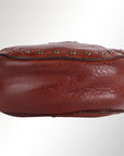 Spaghetti Western Swc168Cg Canteen Vintage Handmade Drum Dyed Genuine European Cowhide Leather Women Bag Western Handbag Purse