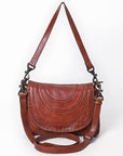 Spaghetti Western Swc174Cg Cross Body I Vintage Handmade Drum Dyed Genuine European Cowhide Leather Women Bag Western Handbag Purse