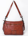Spaghetti Western Swc174Cg Cross Body I Vintage Handmade Drum Dyed Genuine European Cowhide Leather Women Bag Western Handbag Purse